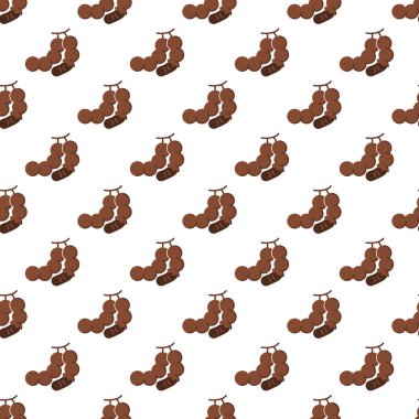 Cartoon tamarind seamless pattern background.