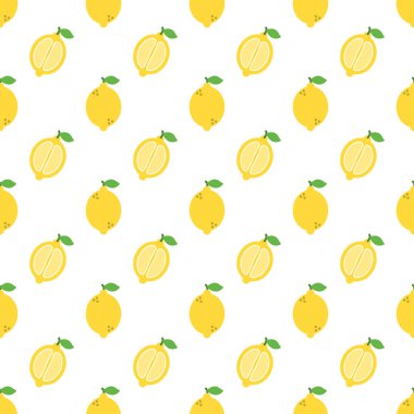 Cartoon lemon seamless pattern background.