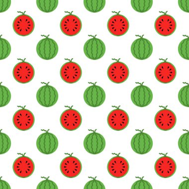 Cartoon watermelon seamless pattern background.
