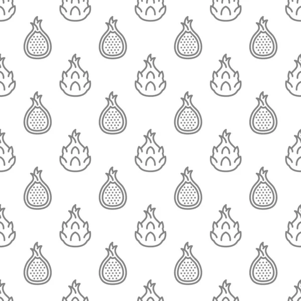 Dragon fruit seamless pattern background .
