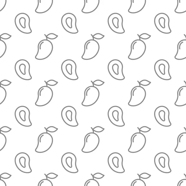Mango Seamless Pattern Background — Vetor de Stock