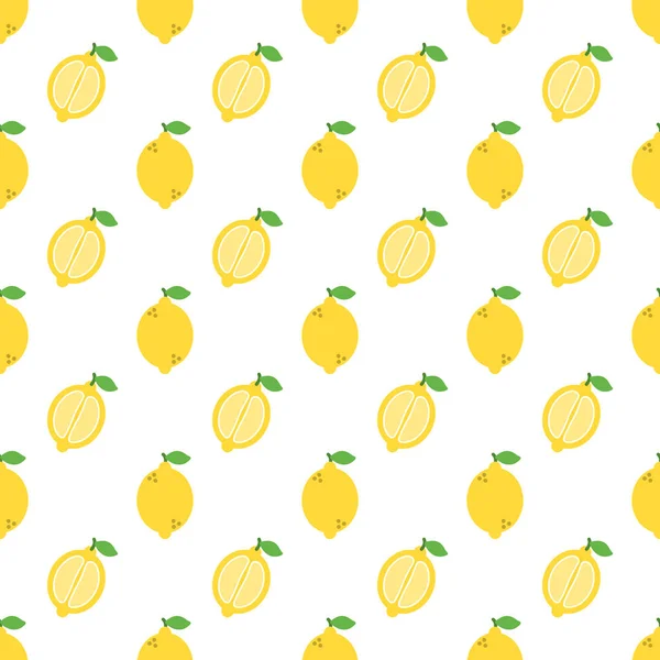 Cartoon Lemon Seamless Pattern Background — Vetor de Stock