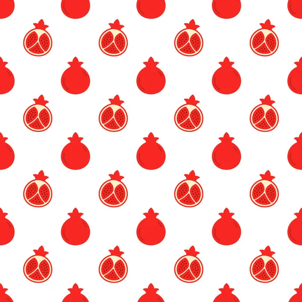 Cartoon pomegranate seamless pattern background.