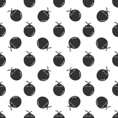 Black coconut seamless pattern background.