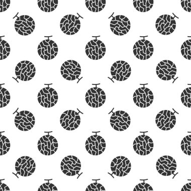 Black cantaloup seamless pattern background.