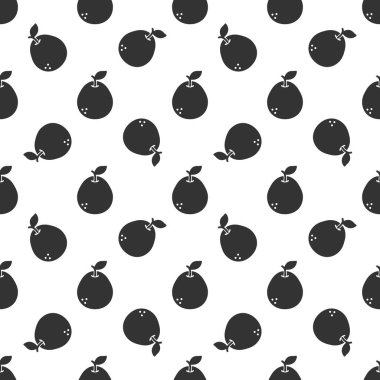 Black pomelo seamless pattern background.