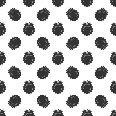 Black custard apple seamless pattern background.