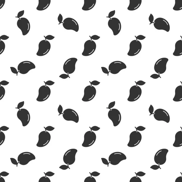 Black Mango Seamless Pattern Background — Archivo Imágenes Vectoriales