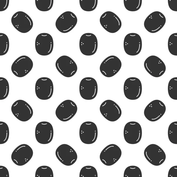 Black Kiwi Seamless Pattern Background — Image vectorielle