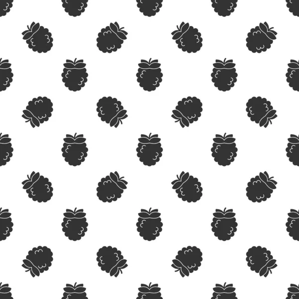 Black berry seamless pattern background.