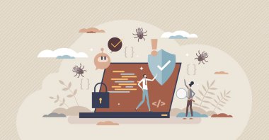 İşlevsellik, hatalar ve hatalar için test yazılımı Küçük insanlar konsepti