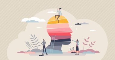 Durum için çeşitli düşünceler ve çeşitli bakış açıları küçük insan konsepti