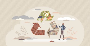 Gıda atığı geri dönüşümü ve doğa dostu atıklar küçük insan gübreleme kavramı