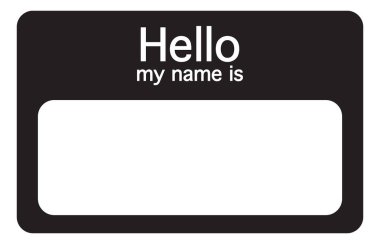 İsim etiketinin vektör illüstrasyonu