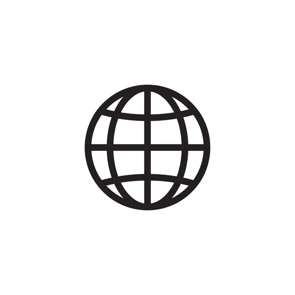 Vector Illustration Globe Icon — Stock Vector