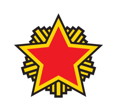 Kızıl Yıldız Komünist sembolünün vektör illüstrasyonu