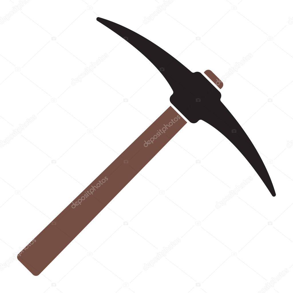 Vector illustration of the pickaxe sign