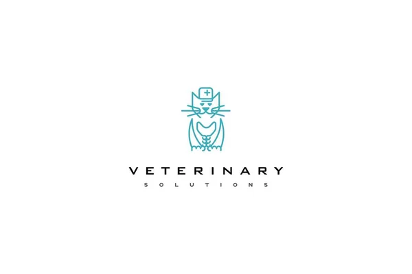 Katzendoktor Vorlage Veterinärmedizinische Logo Lösungen — Stockvektor