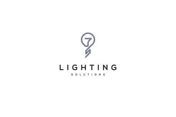 Template Logo Design Für Beleuchtung Produkt Oder Produktion — Stockvektor