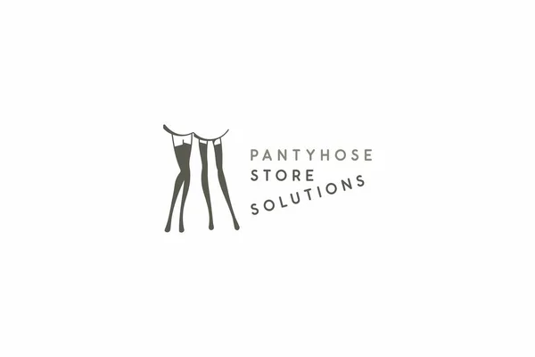 Template Logo Lösungen Für Strumpfhosenladen Oder Geschäft — Stockvektor