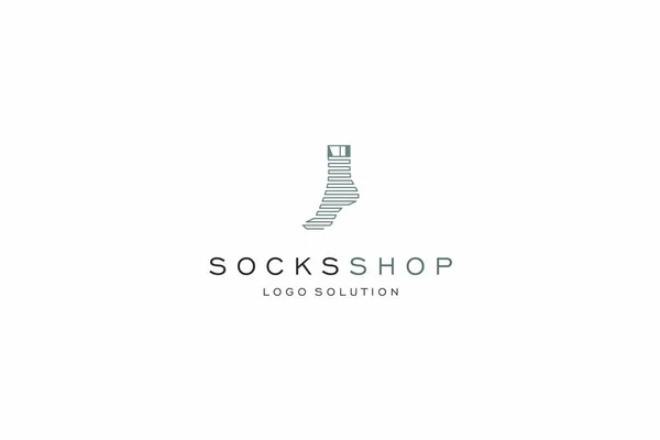 Template Logo Design Lösungen Für Socken Shop Oder Geschäft — Stockvektor