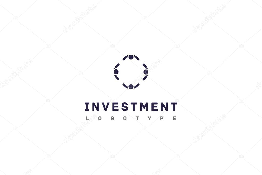 Template minimalist logo design for investment company