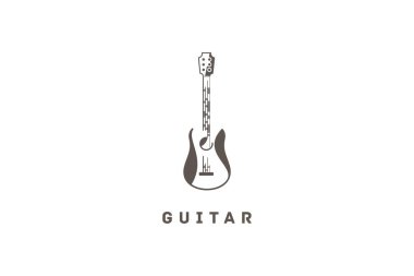 Template logo design solution for music studio or guitarist