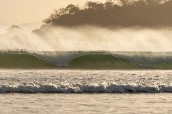 Grandes Vagues Coucher Soleil Playa Venao Panama Amérique Centrale — Photo