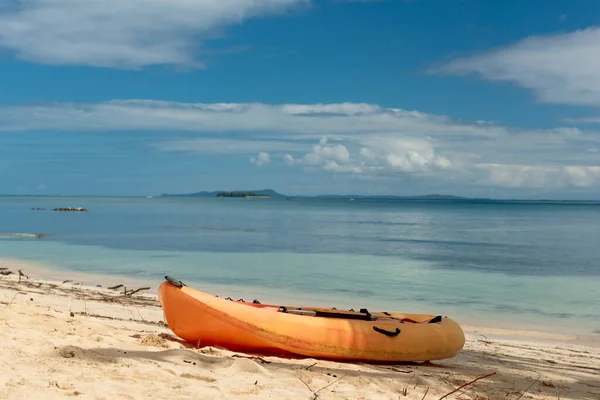 Kayak Tropical Beach Bocas Del Toro Island Panama Central America — Stock Photo, Image