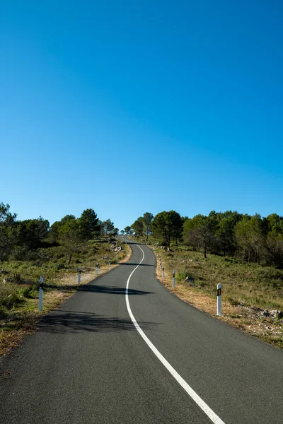 Strada Tortuosa Montagna Tra Pego Vall Ebo Marina Alta Costa — Foto Stock