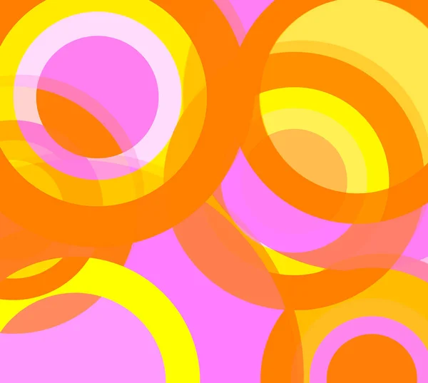 Fun, multi colored circles Background - stock illustration