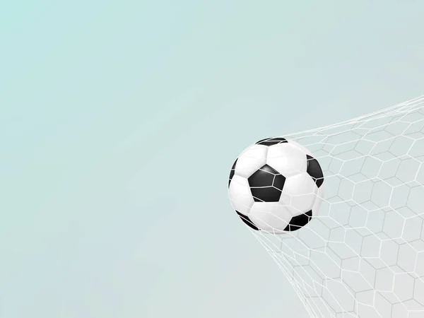 足球或有漂亮背景的足球 3D风格矢量球说明符背景 — 图库矢量图片
