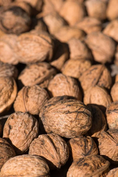 Closeup Many Walnuts — Stock Photo, Image