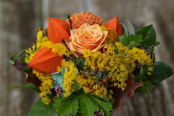 Buquê Flores Coloridas Outono — Fotografia de Stock