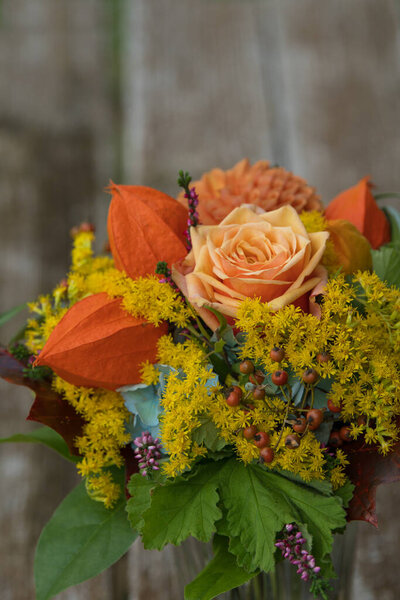 Colorful Autumn Flowers Bouquet Royalty Free Stock Photos