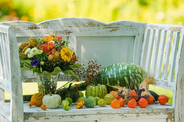 Colorful Autumn Decoration Garden — Stock Photo, Image