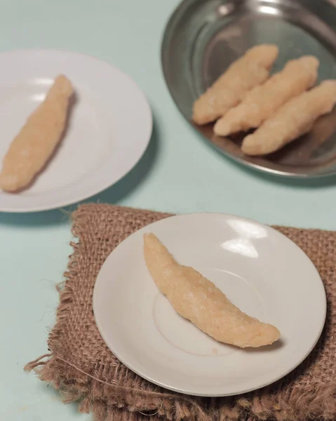 Gâteau Friable Avec Une Pincée Sucre Sucré Comme Collation Gâteau — Photo