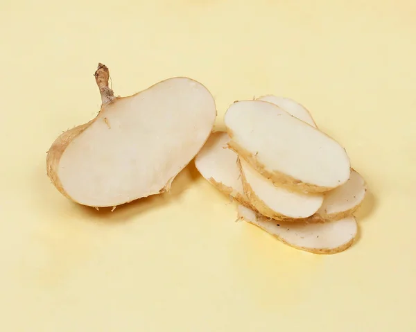 Jicama Yam Known Its White Tubers Which Can Eaten Component — Stock Photo, Image