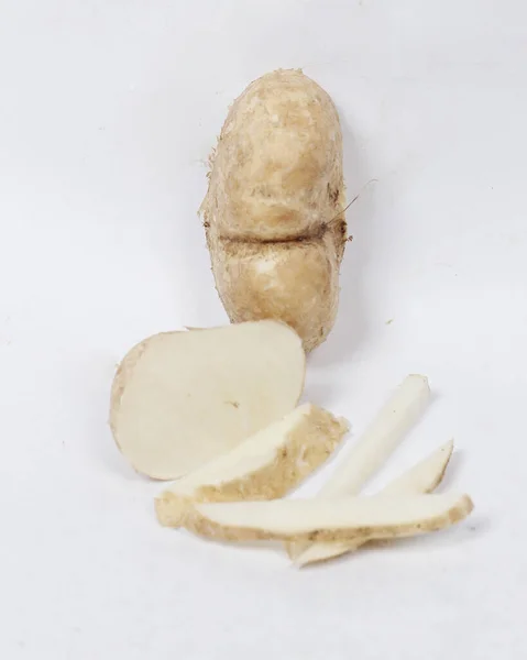 Jicama Inhame Conhecido Partir Seus Tubérculos Brancos Que Podem Ser — Fotografia de Stock