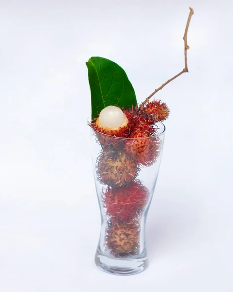 Rambutan Fruits Contient Des Nutriments Qui Offrent Une Myriade Avantages — Photo