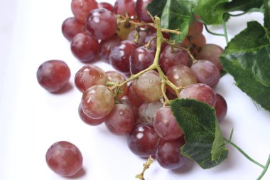 Üzümler, ağaç üzümünün meyveleridir. Üzümler çiğ yenebilir ya da şarap, meyve suyu ve reçel yapımında kullanılabilir. Üzümler farklı renklerde gelir; kırmızı, mor, beyaz. Fokus bulanıklığı.