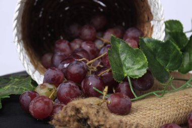 Üzümler, ağaç üzümünün meyveleridir. Üzümler çiğ yenebilir ya da şarap, meyve suyu ve reçel yapımında kullanılabilir. Üzümler farklı renklerde gelir; kırmızı, mor, beyaz. Fokus bulanıklığı.