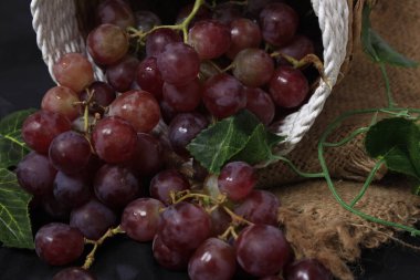 Üzümler, ağaç üzümünün meyveleridir. Üzümler çiğ yenebilir ya da şarap, meyve suyu ve reçel yapımında kullanılabilir. Üzümler farklı renklerde gelir; kırmızı, mor, beyaz. Fokus bulanıklığı.