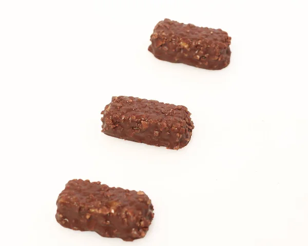 Dieser Vierschichtige Schokoladen Snack Ist Perfekt Für Sie Schokoladenliebhaber Besteht — Stockfoto
