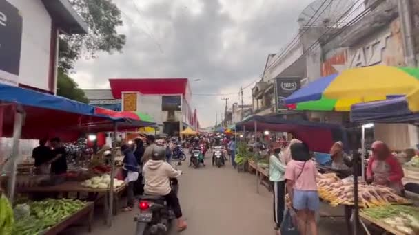 Jember Indonézia 2022 Április Hagyományos Piaci Hangulat Délután Mindenki Azzal — Stock videók