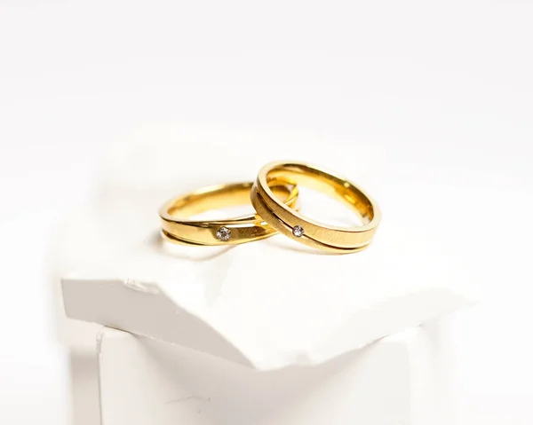 Anel Jóias Diamante Para Exibição Mídia Social Anel Casamento Fotografado — Fotografia de Stock