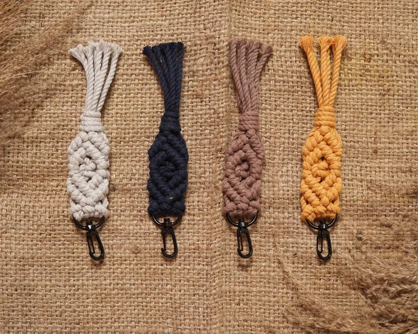 Macrame Keychain Macrame Shot Handmade Women Home Great Diy Images — Photo