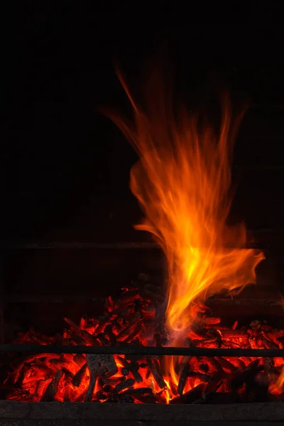 Verbrennung Rustikalen Backofen — Stockfoto