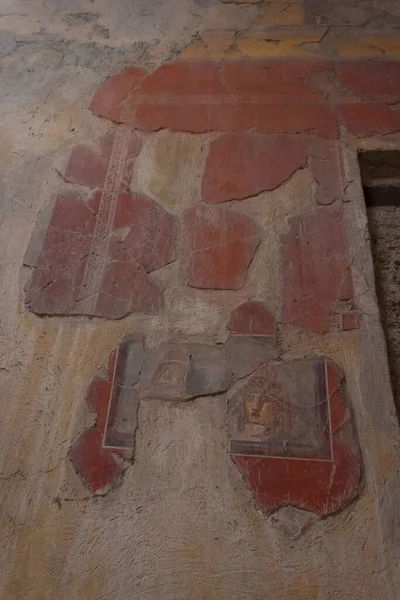 Colorful Frescos Walls Antique Interior Pompeii — Stok fotoğraf