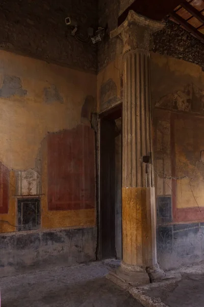 Pompeji Italien Oktober 2013 Interiör Med Fresker Den Antika Staden — Stockfoto